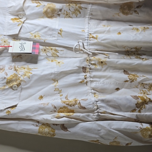 Women's Floral Long Sleeve Uility Midi Shirt Dress Woolrich x Target XL - Picture 7 of 15